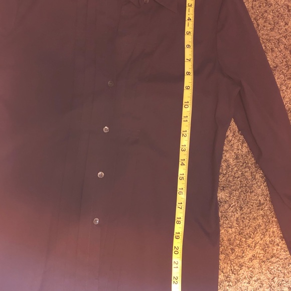 Theory Shirt Purple Pleated Button Down Top - Picture 9 of 10